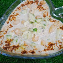 A picture of Vegetable raita.