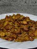 Chaufa peruana con vino blanco