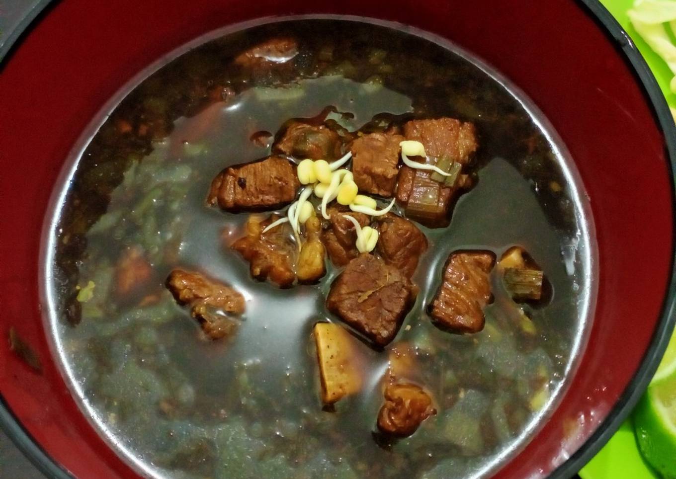 Rawon Hitam dan Kental pake bumbu Indofood