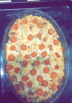 صورة لوصفة معكرونة اختراعي بس بتشهي😋