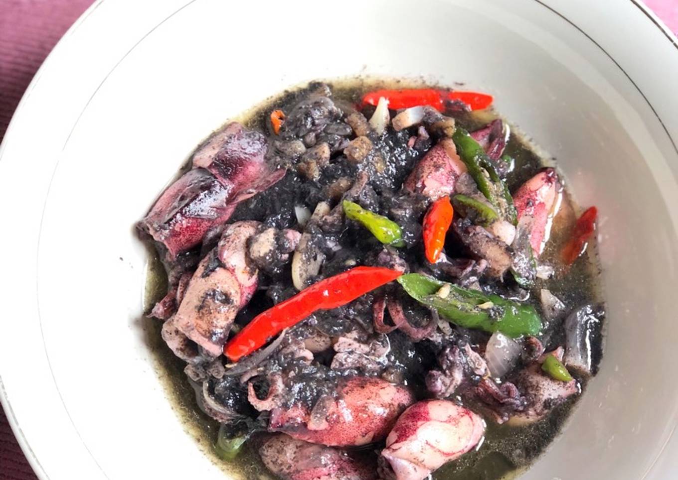 Tumis cumi pedas dengan #manjaworkingspace