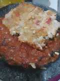 Tempe penyet sambel terasi
