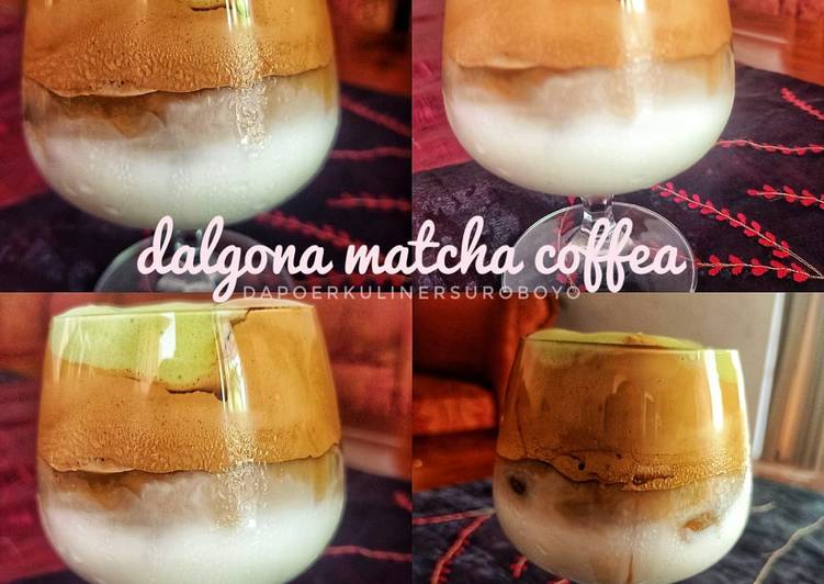 Dalgona matcha coffea