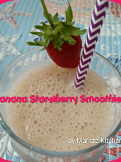 Foto resep Banana Strawberry Smoothies