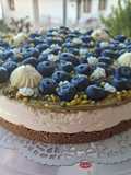 Cheesecake ai mirtilli e pistacchio