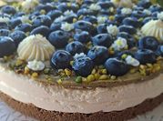 Una foto di cheesecake pistacchio