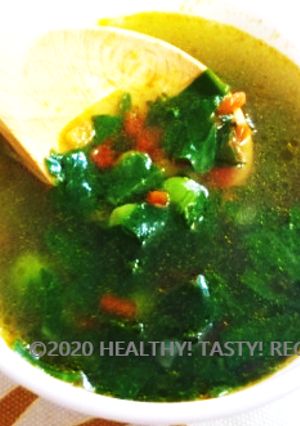 A picture of Kale Clear Soup.