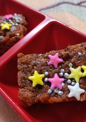A picture of Bread Choco Mawa barfi.