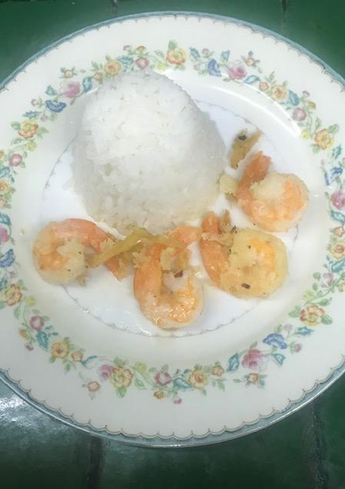 Una foto de Camarones con jengibre