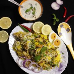 A picture of Mutton Posto Biryani.