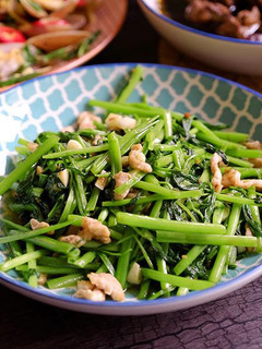 沙茶空心菜炒肉絲 的食譜成品照片