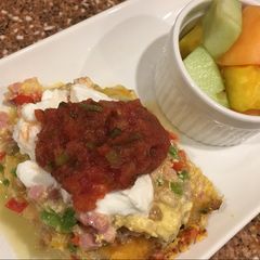 A picture of Southwest breakfast lasagna.
