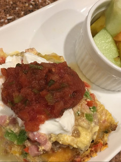 A picture of Southwest breakfast lasagna.
