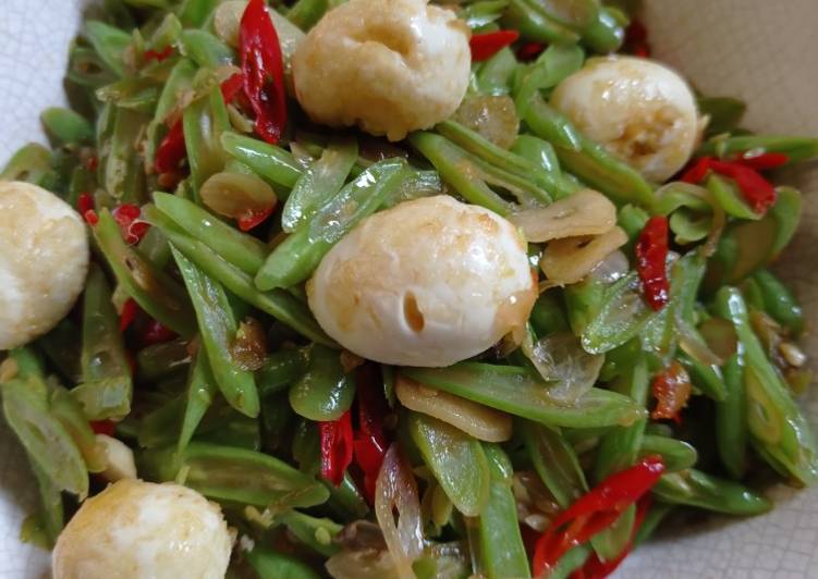 Resep Tumis buncis telur puyuh yang Bikin Ngiler