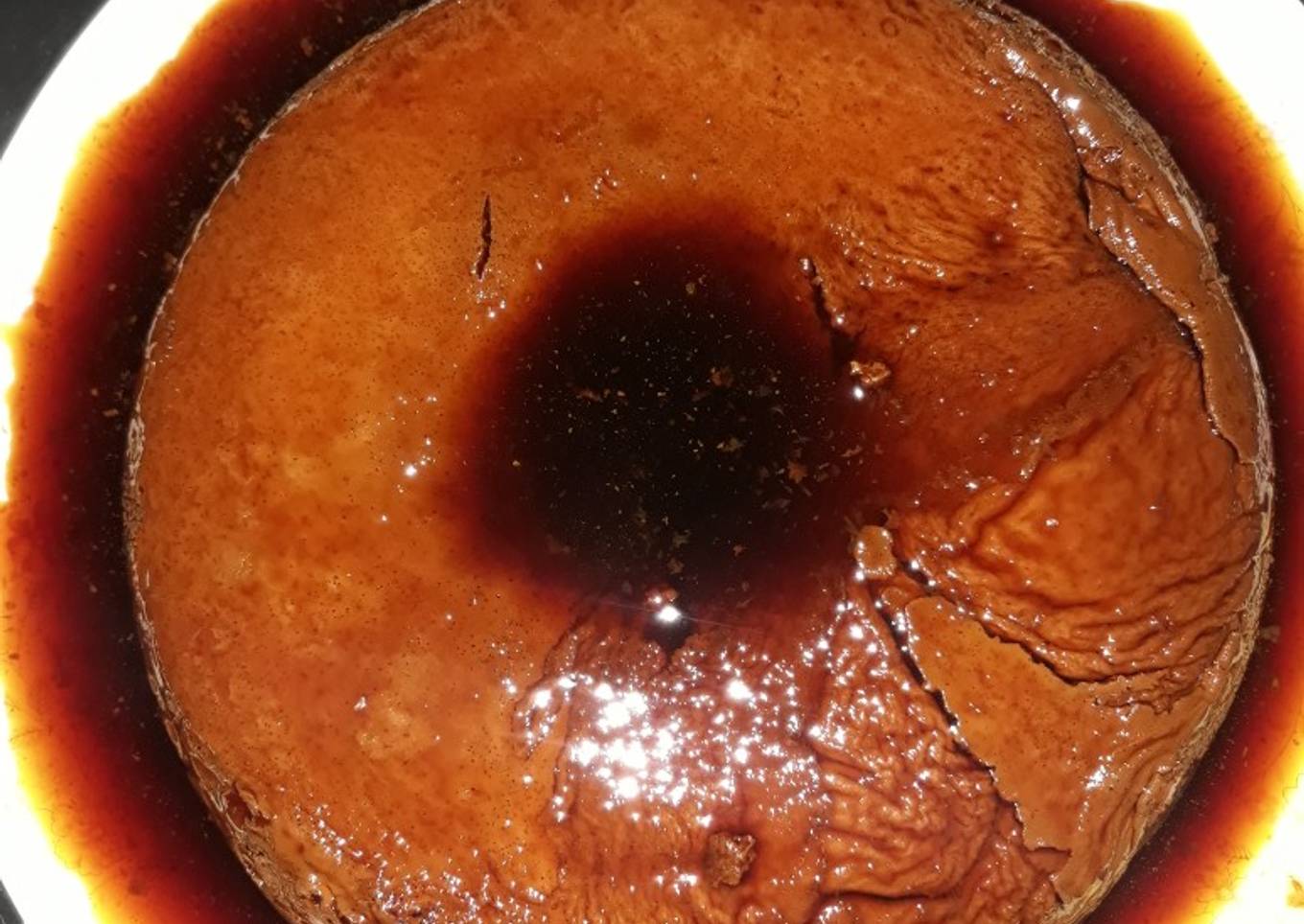Flan tres leches con caramelo