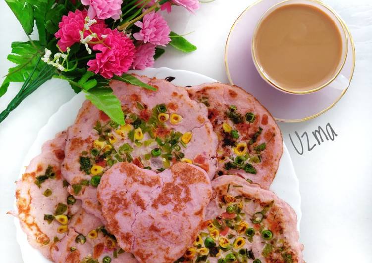 Recipe of Homemade Beetroot Uttapam