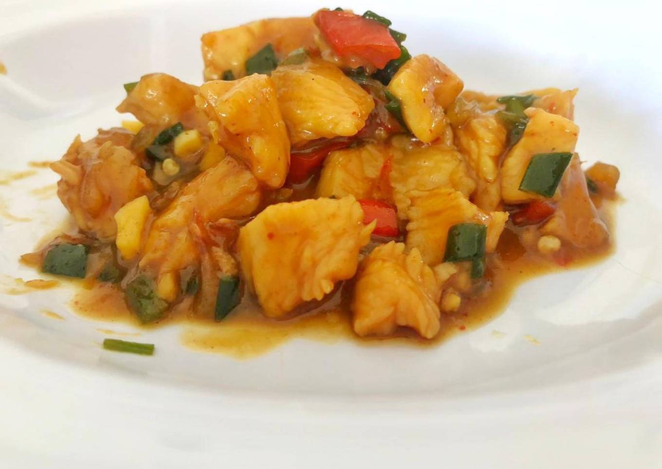 Ayam saus barbeque (menu diet sehat tanpa minyak)