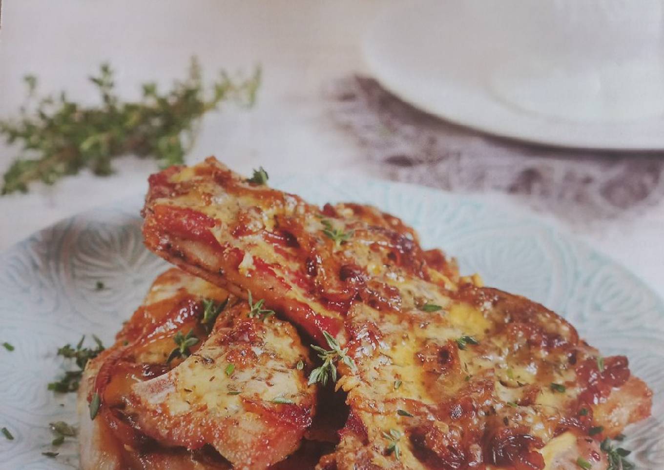 Cheese and Onion Pork Chops