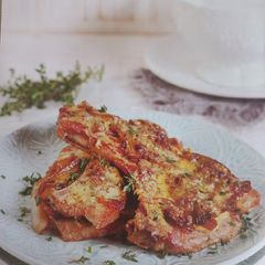 A picture of Cheese and Onion Pork Chops.