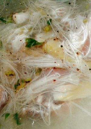 Hình của món Canh giò heo đọt môn.
