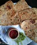 Leftover Mixed Vegetable Cutlet Paratha
