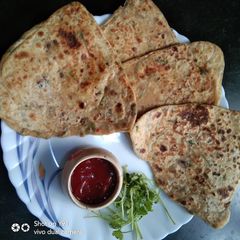 A picture of Leftover Mixed Vegetable Cutlet Paratha.