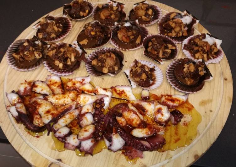 Pica pica de pulpo y zamburiñas