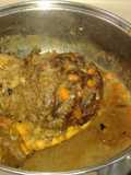 Lomo vetado con zanahoria, ajo y cebolla