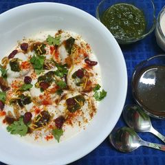 A picture of Sweet and Tangy Dahi Vada.
