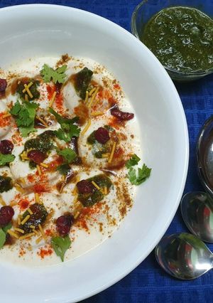 A picture of Sweet and Tangy Dahi Vada.