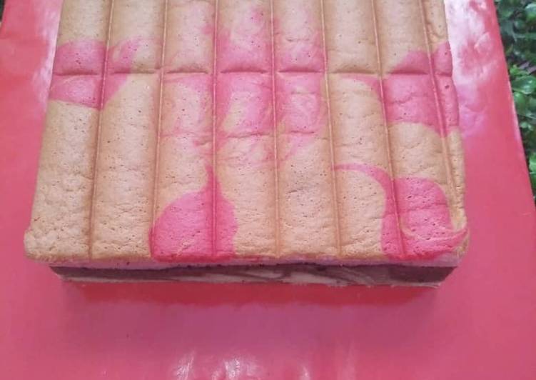 Langkah Mudah Memasak Hurricane layer ogura cake yang Lezat