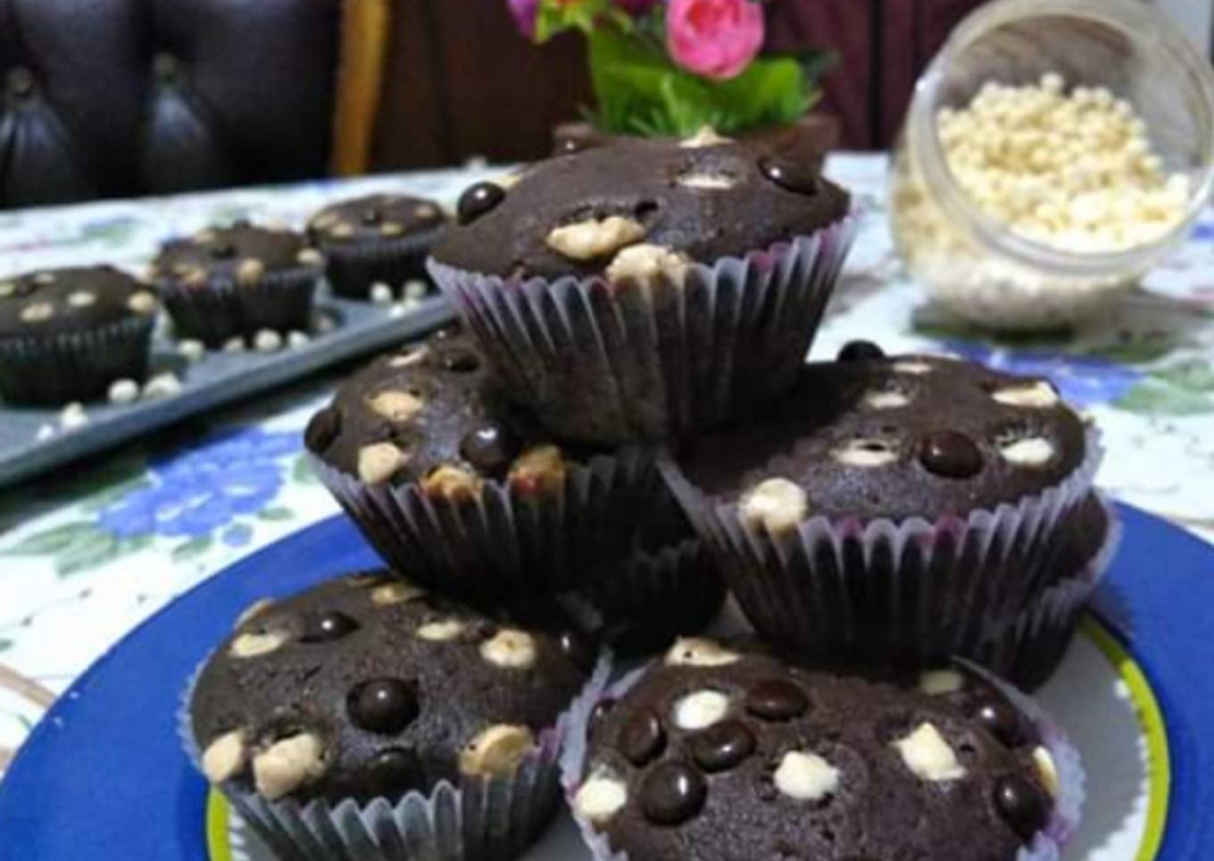 #COKLAT CUSTARD MUFFIN