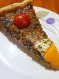 Tarta de jamón, queso y cebolla de verdeo