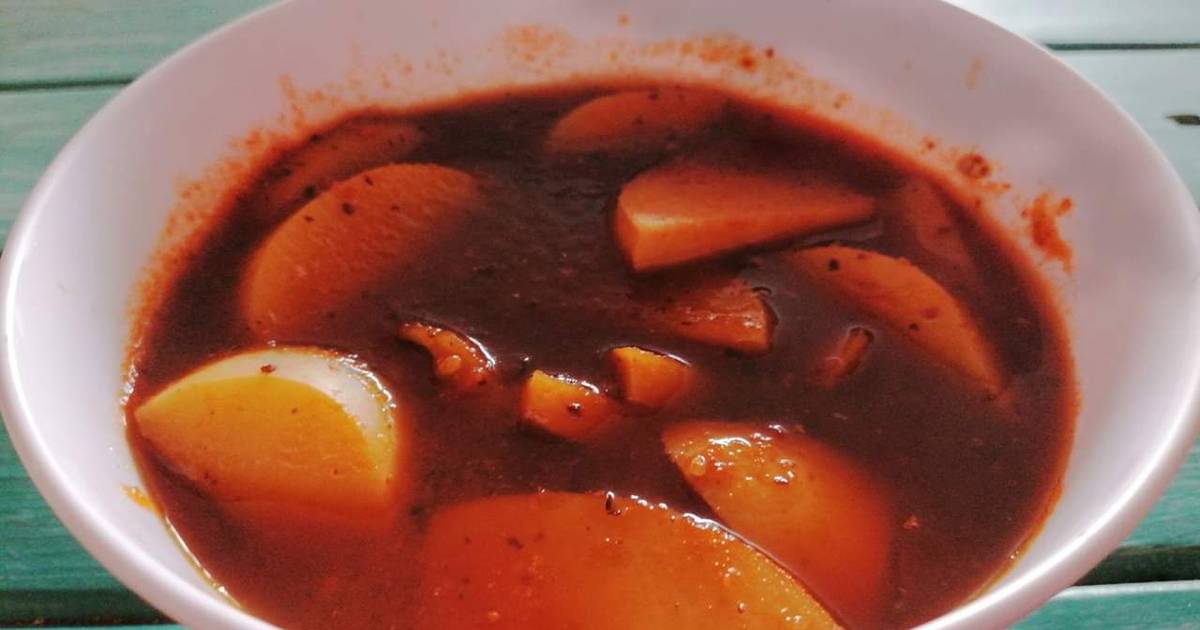 Sopa de papa con chile pasilla Receta de Fernando Jara Cookpad