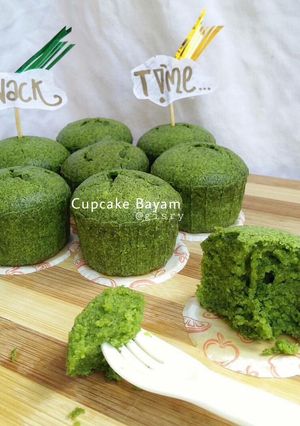 Foto resep Cupcake Bayam