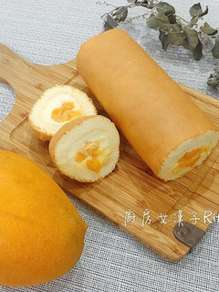 芒果馬斯卡澎戚風蛋糕 的食譜成品照片