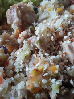 Una foto de "Arroz" con pollo a mi manera!!! 😚🍗🍙🍚🍚🍙🍗