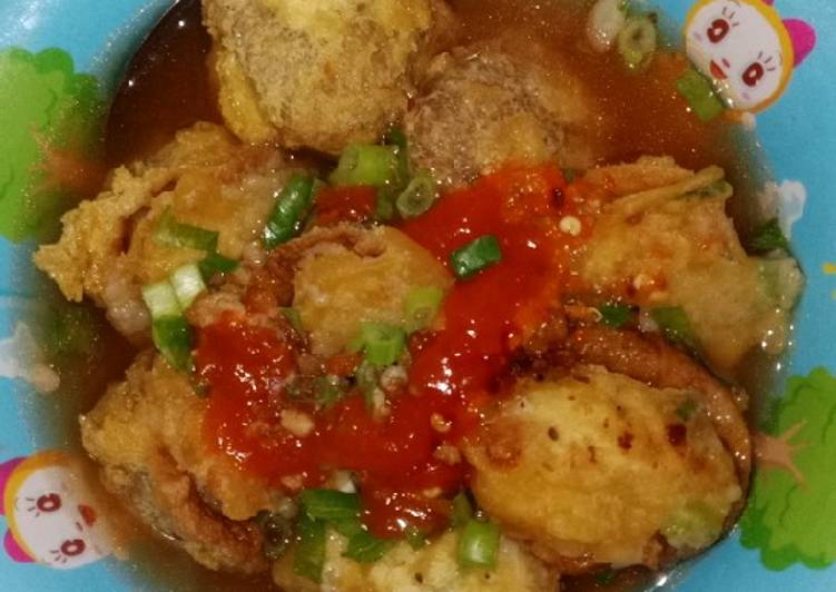 Resep Tahu walik kuah isian ebi Anti Gagal