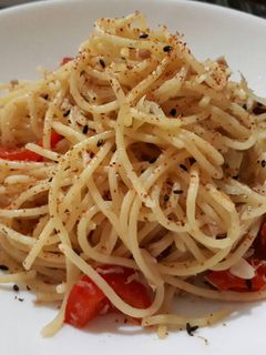 Foto resep Spaghetti Aglio Olio Tuna & Paprika