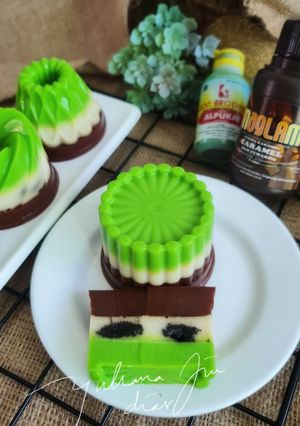 Foto resep Puding Mini Alpukat Caramel non dairy