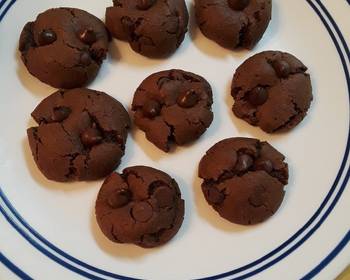 How To Cooking Recipe Double Chocolate Chip Cookies Yummy