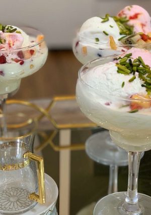 صورة لوصفة فالوده بماء الورد 🌺🍧