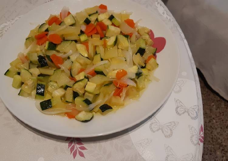 Verdura ligera al microondas