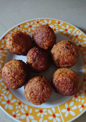 Una foto de Albóndigas de soja vegetarianas no veganas