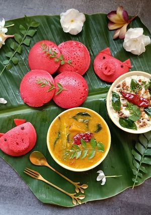 बीट रूट इडली (Beet root idli recipe in marathi) रेसिपी चे मुख्य फोटो 