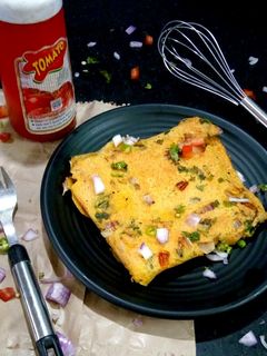 A picture of Eggless bread omelette.