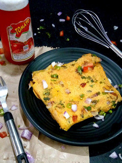A picture of Eggless bread omelette.