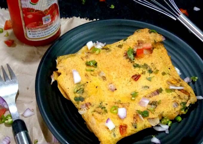 Eggless bread omelette