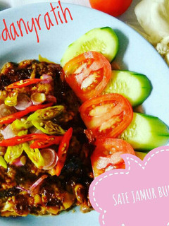 Foto resep Sate jamur bumbu kacang