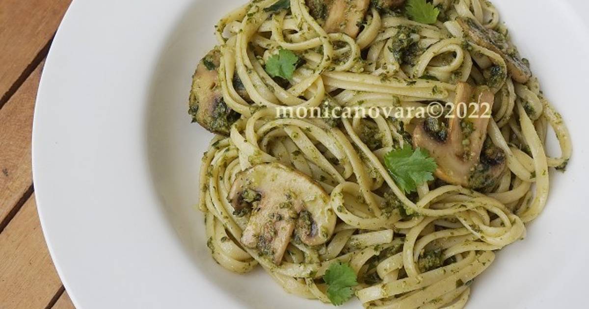 Resep Mushroom Pesto Fettuccine (Vegetarian) oleh Monica Novara H